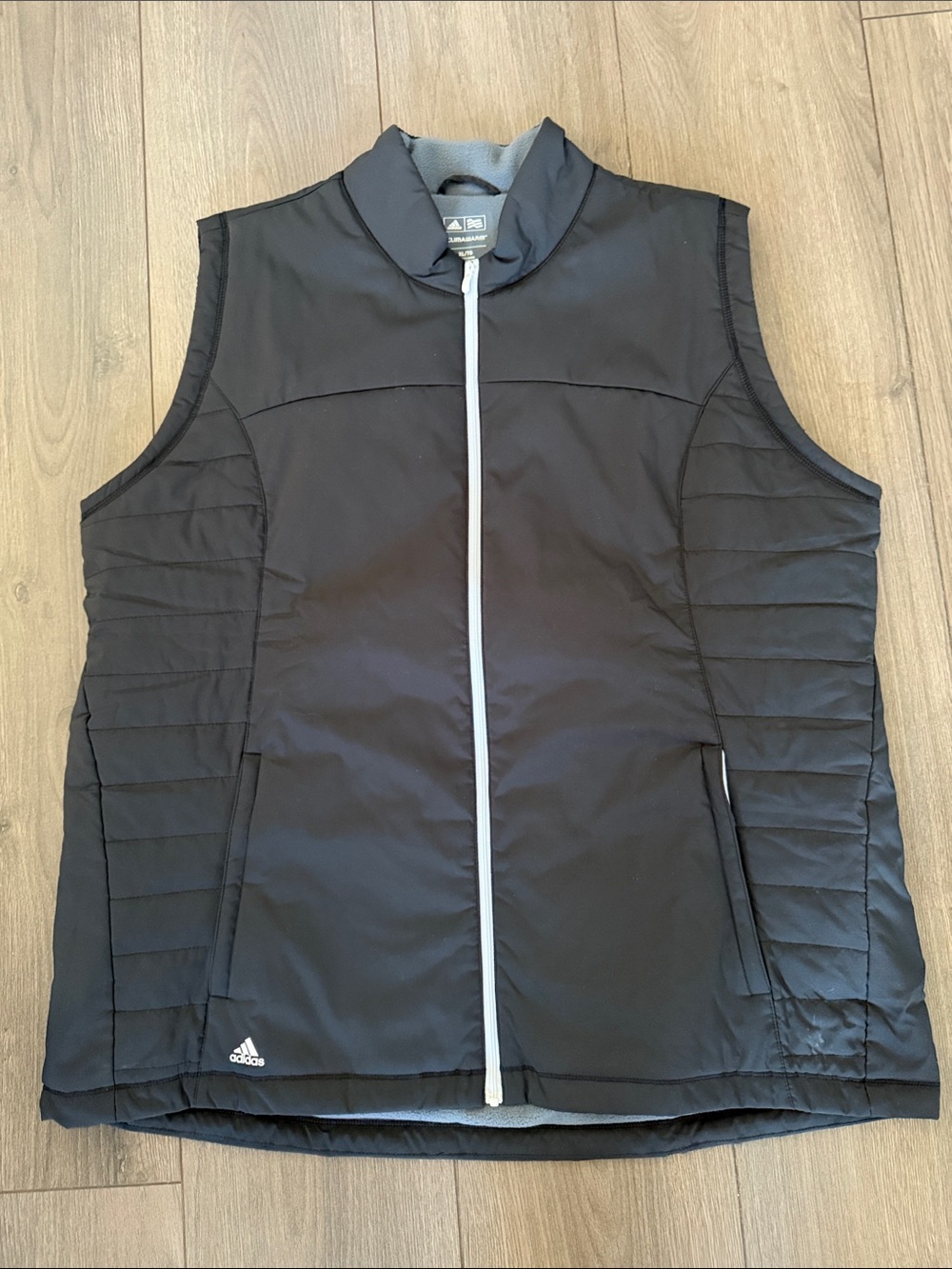 adidas ClimaWarm Quilted Full-Zip Men’s Vest with White Zipper